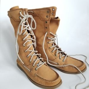 Sperry Topsider Moccasin Boots, Size 9M
